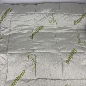 Queen Bamboo Mattress Topper Cooling Pillow Top Mattress Pad 60x80 Open Box